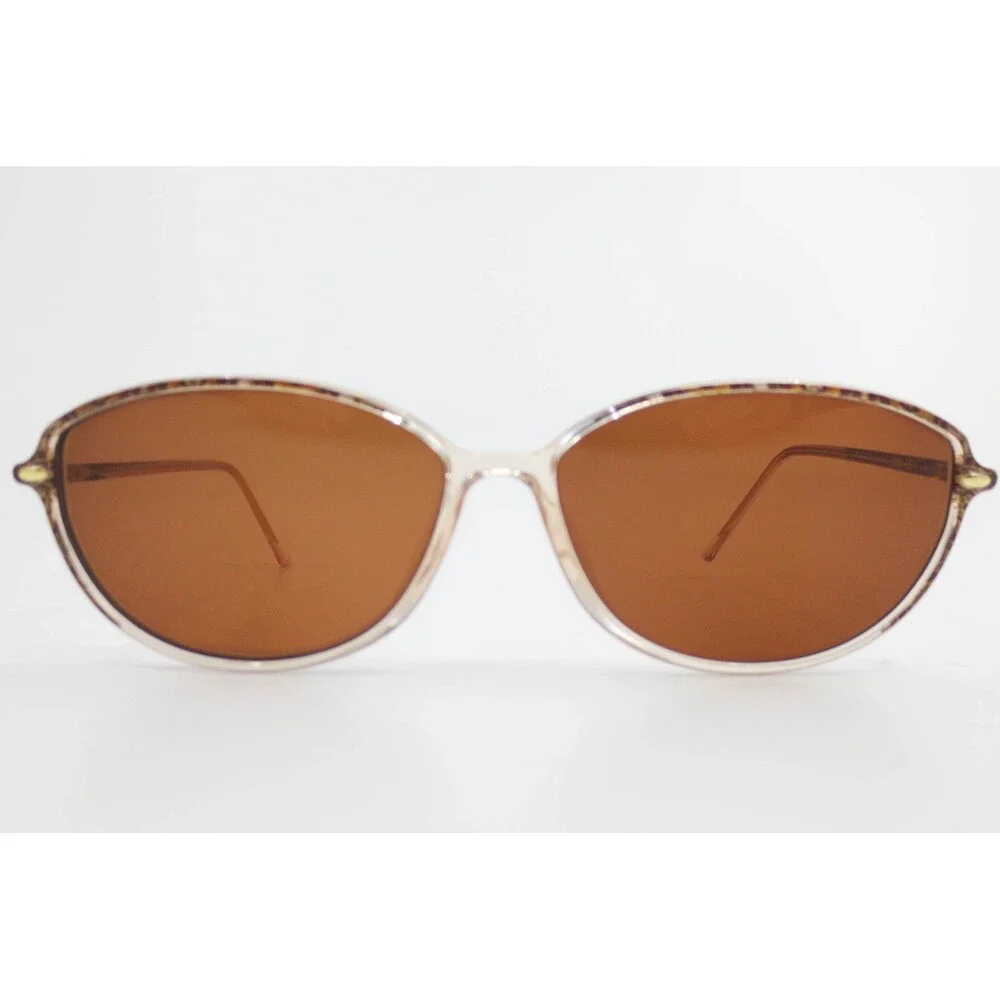 Silhouette M 1912 27 6053 Sunglasses Clear Gold Tortoise Oval Frame Austria 53mm